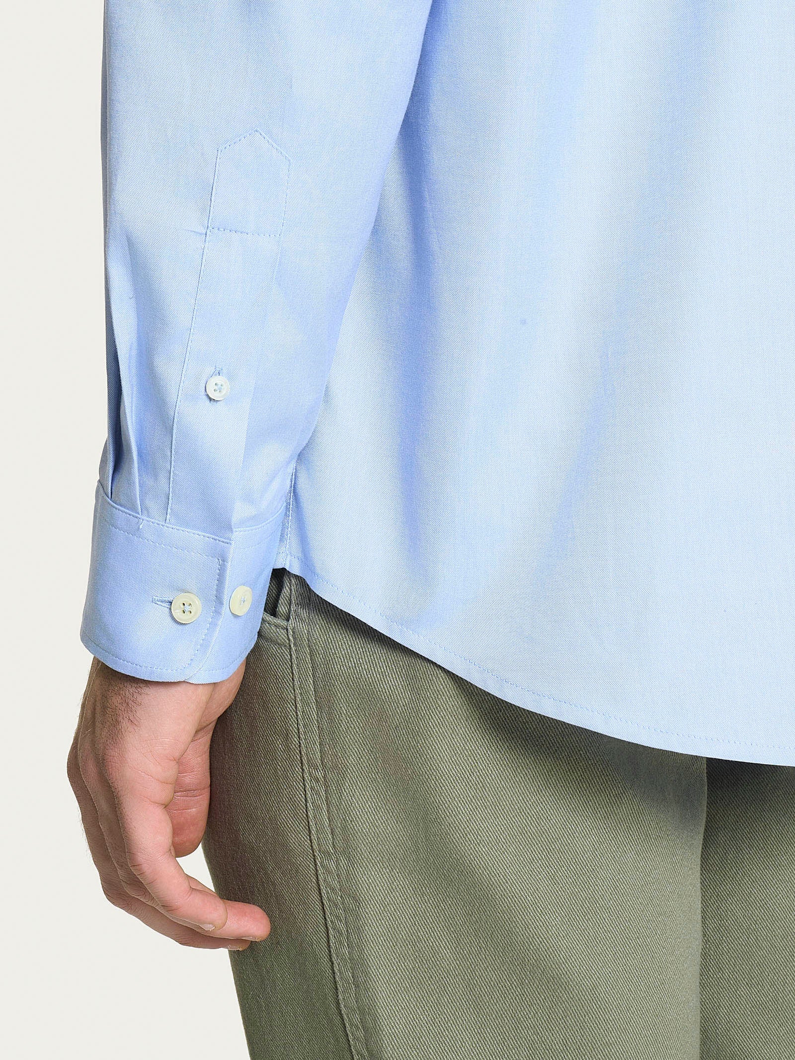 Camicia classica in Oxford Double Twisted - Brunnera Blue - Image 4