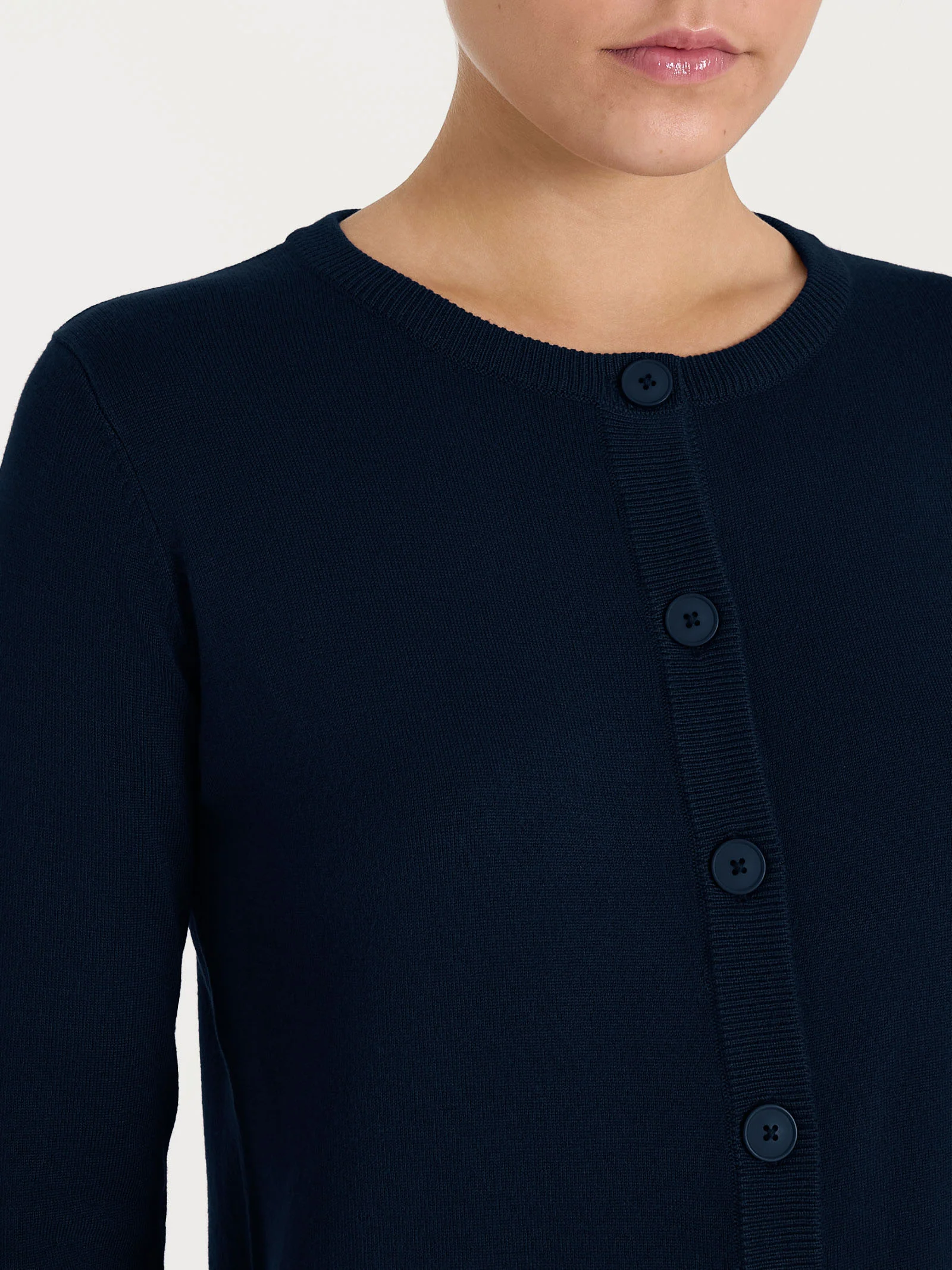 Cardigan con bottoni Four Seasons - Bleu - Image 3