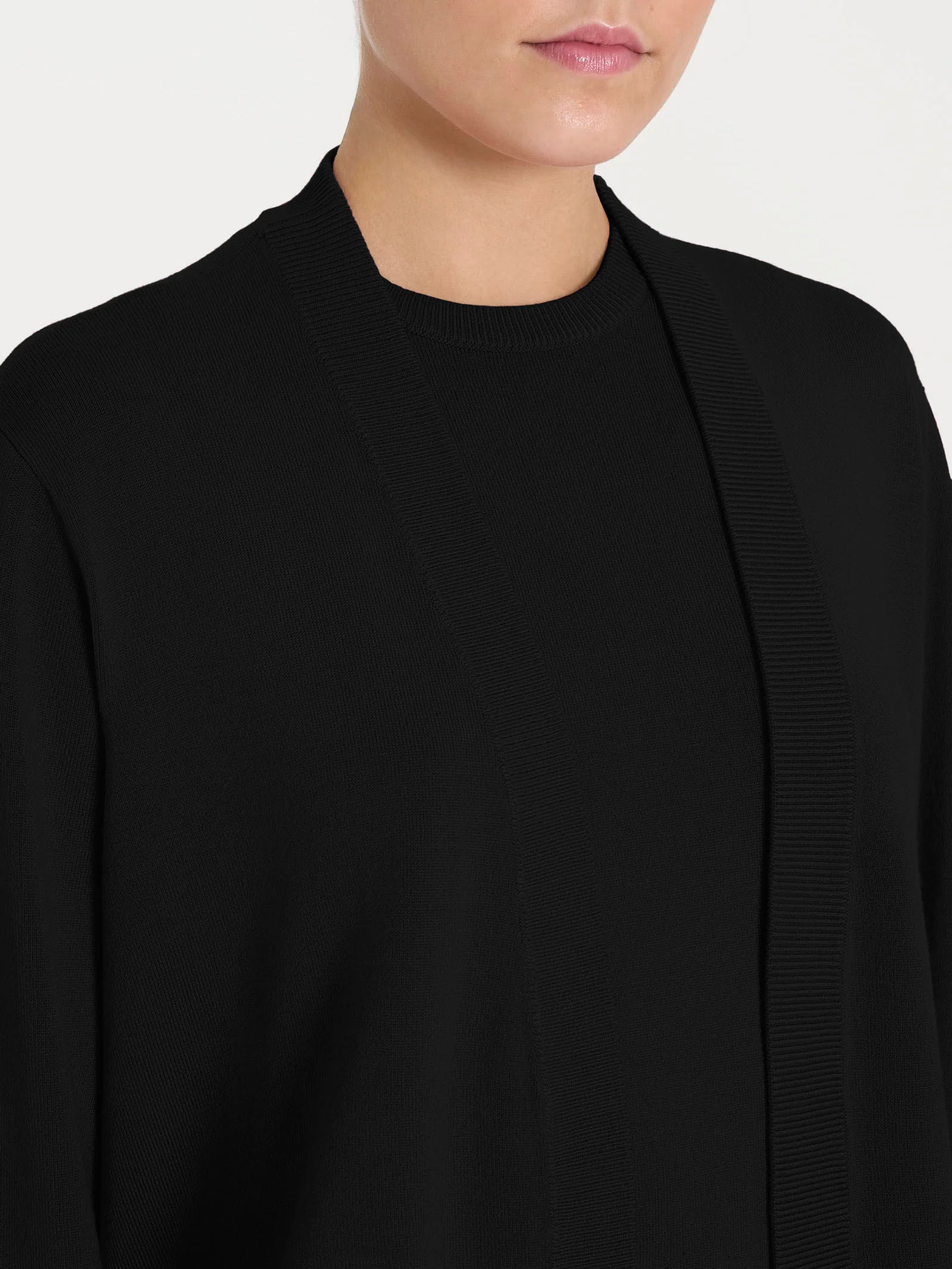 Cardigan corto Four Seasons - Nero - Image 4