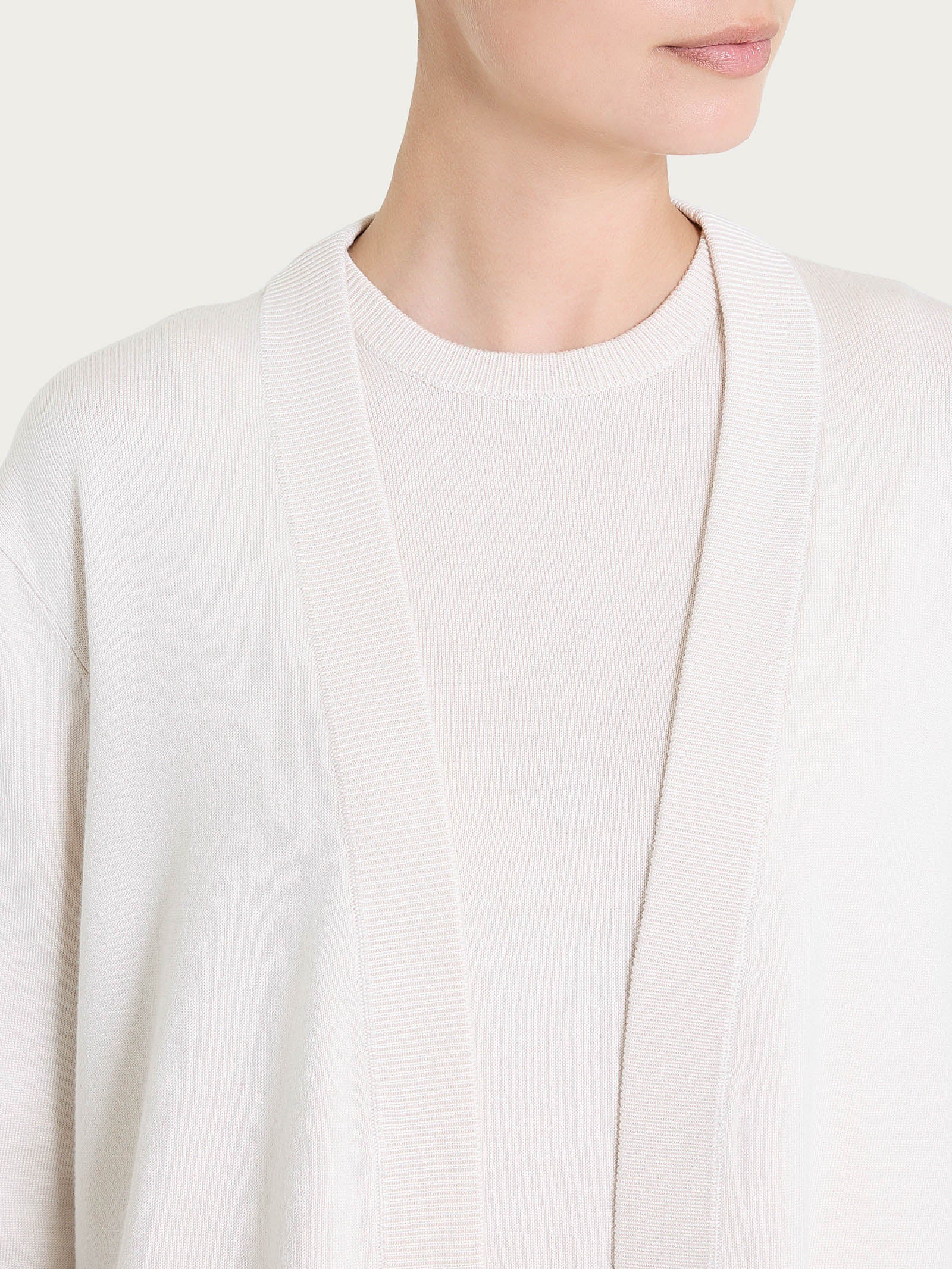 Cardigan corto Four Seasons - Champignon - Image 3