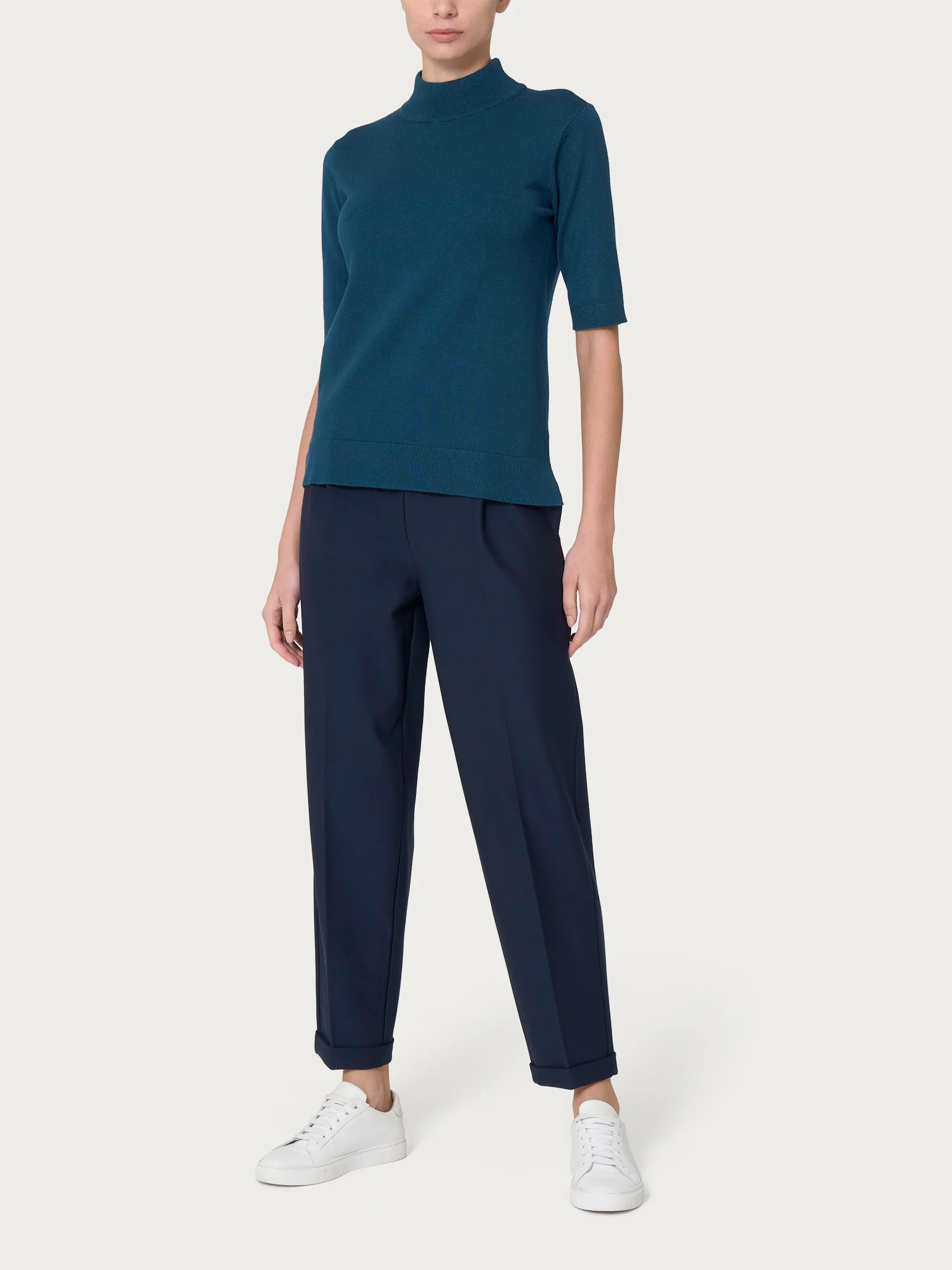 Lupetto con manica corta Four Seasons - Nero - Image 4