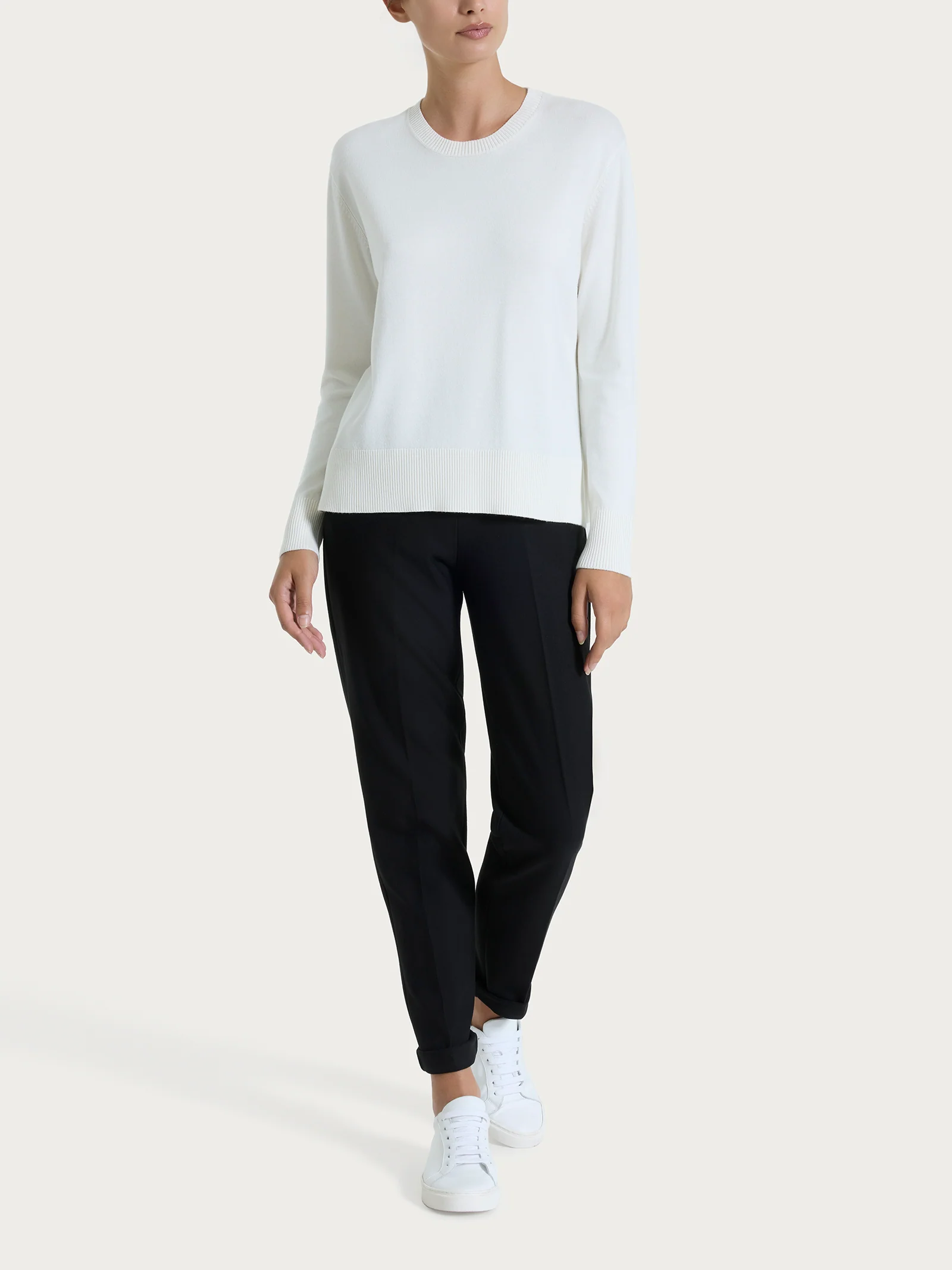 Maglia con girocollo Four Seasons - Avorio - Image 4