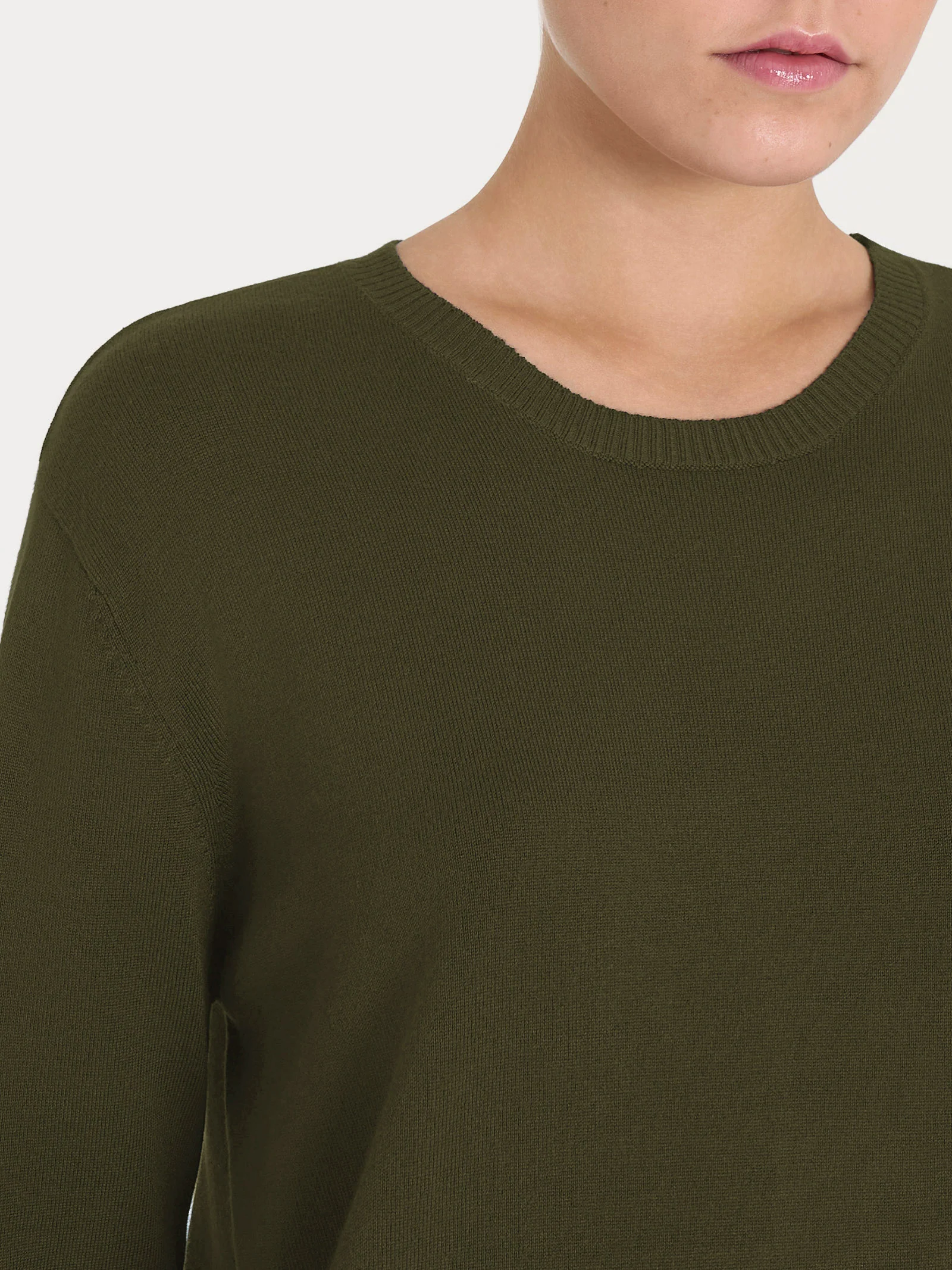 Maglia con girocollo Four Seasons - Dark Olive - Image 3