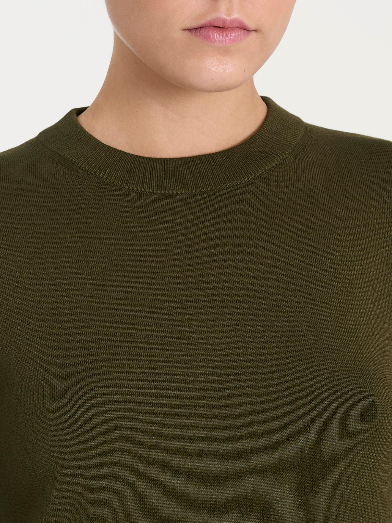 Maglia girocollo Four Seasons - Dark Olive - Image 3