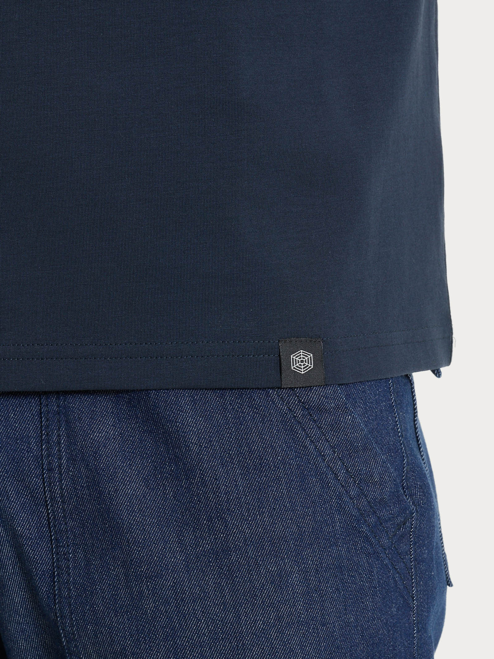 Maglietta girocollo tinta unita in Ultralight - Bleu - Image 3