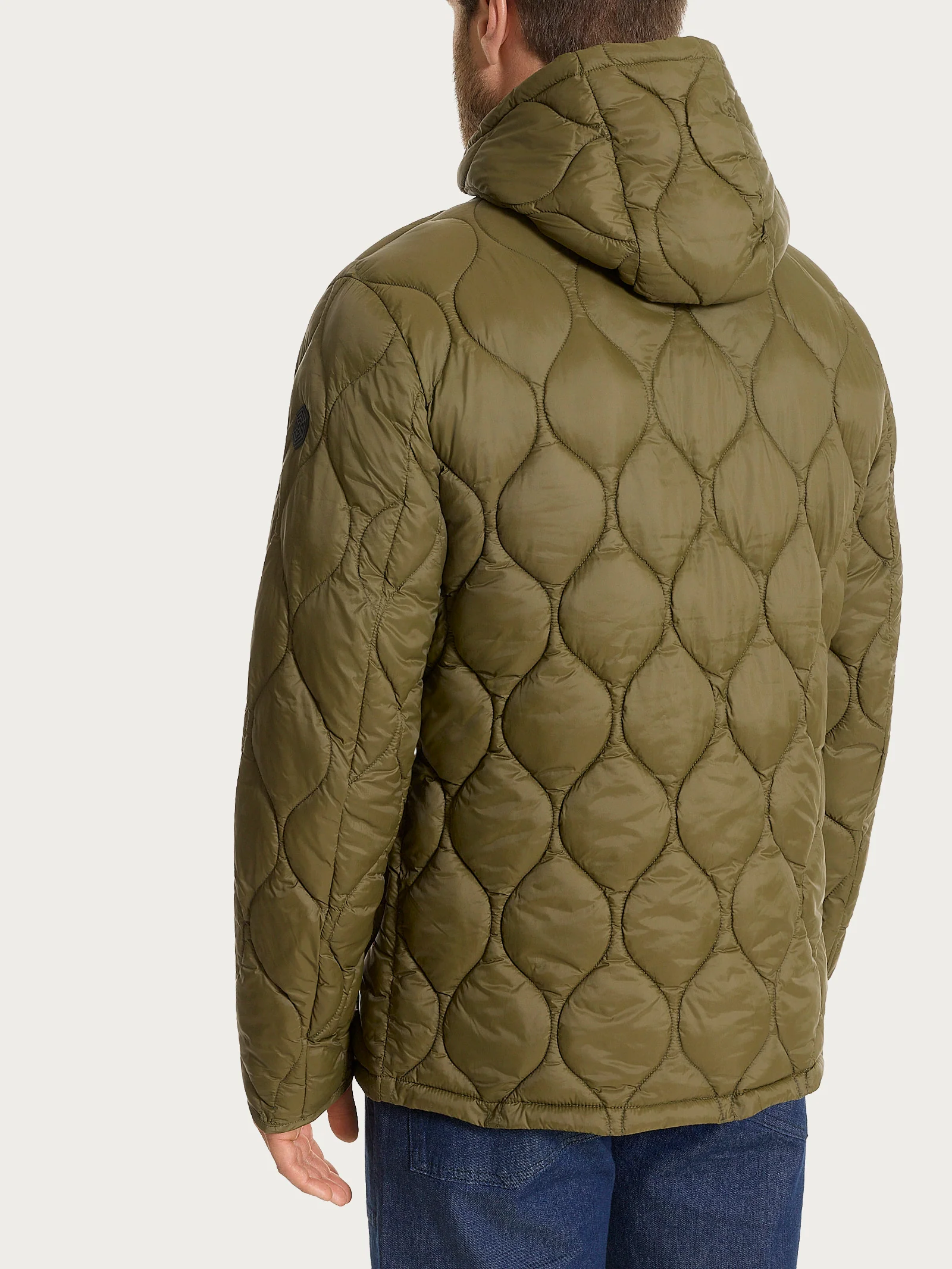 Piumino con cappuccio Onion Quilt - Dark Olive - Image 3