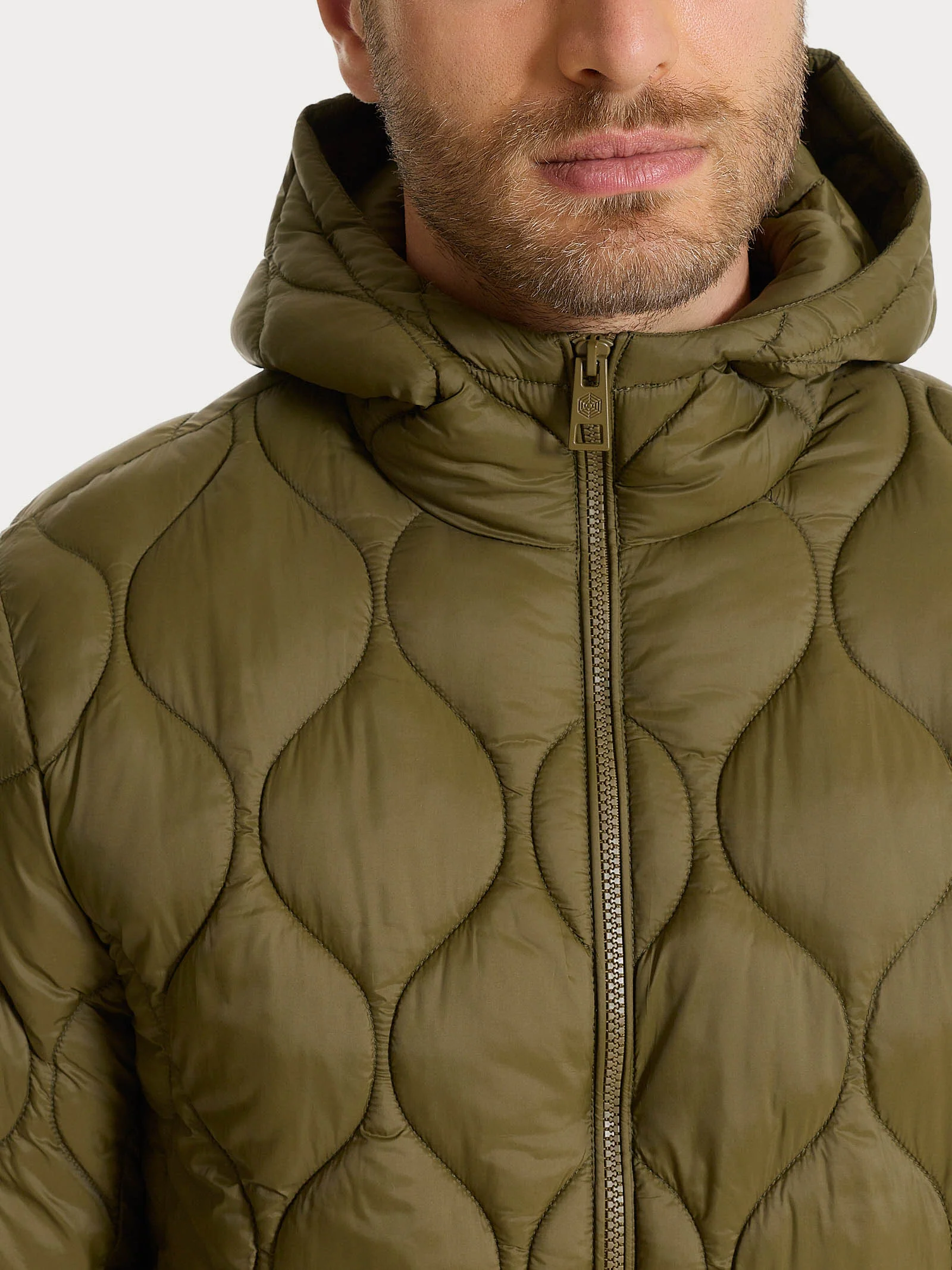 Piumino con cappuccio Onion Quilt - Dark Olive - Image 4