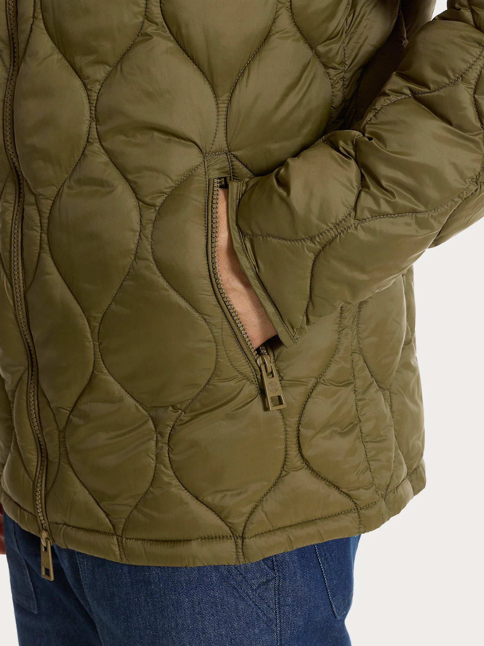 Piumino con cappuccio Onion Quilt - Dark Olive - Image 5