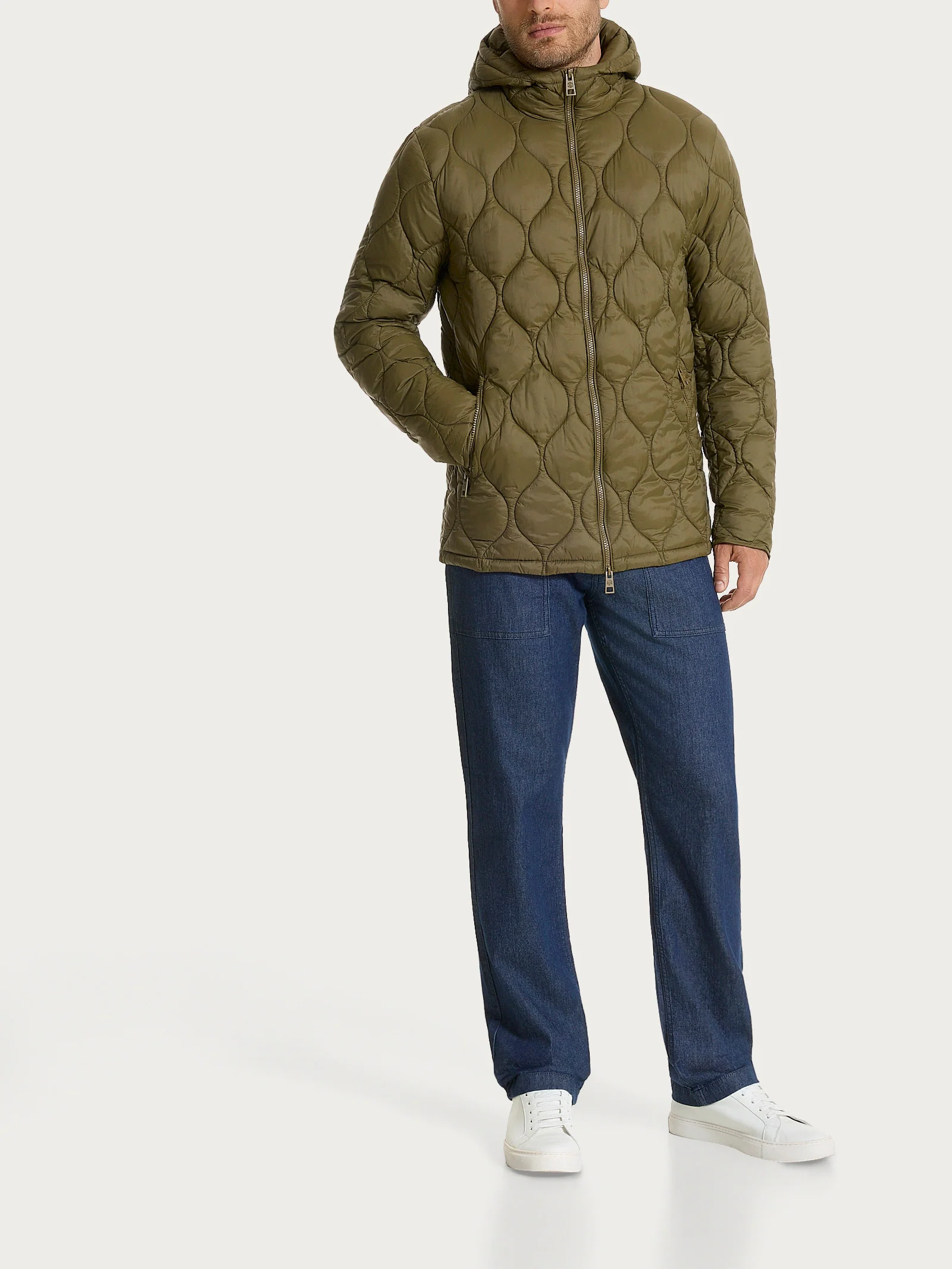 Piumino con cappuccio Onion Quilt - Dark Olive - Image 7