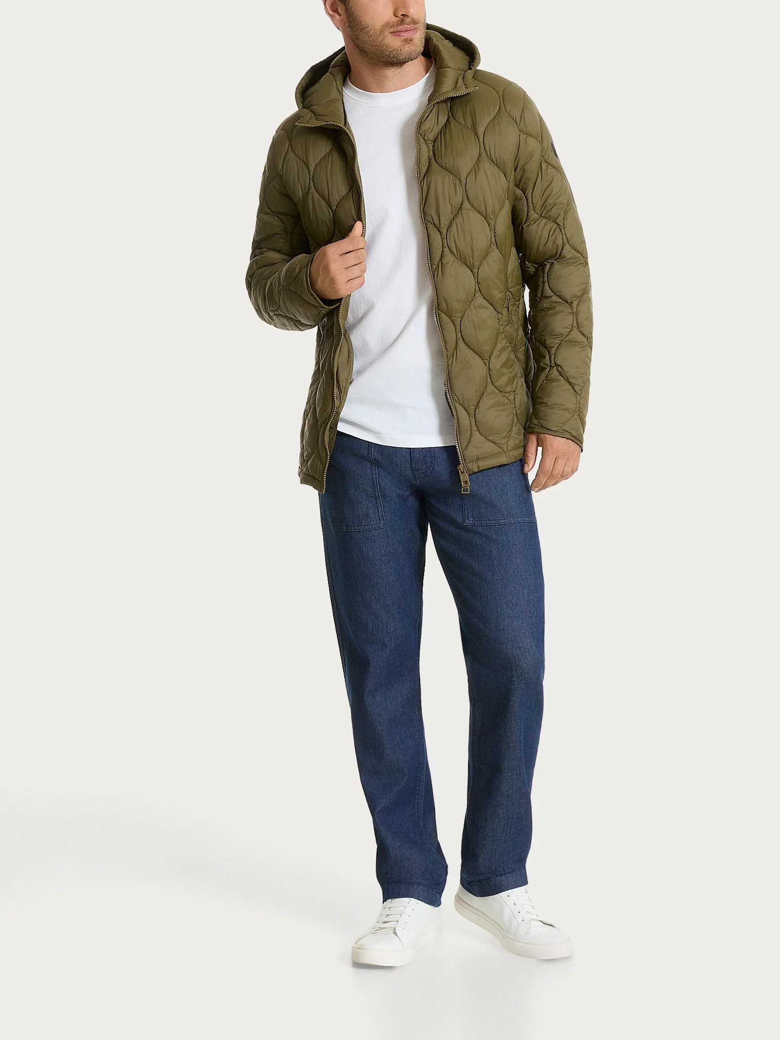 Piumino con cappuccio Onion Quilt - Dark Olive - Image 8